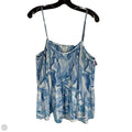 Top Sleeveless By Nine West In Blue & White, Size: Xl