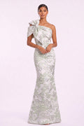 Trumpet-Mermaid Floor Length Jacquard Mother of the Bride Dress CM0478