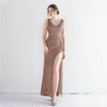 Trumpet-Mermaid Floor Length Sequins Dress 682786662179 - COCOMELODY