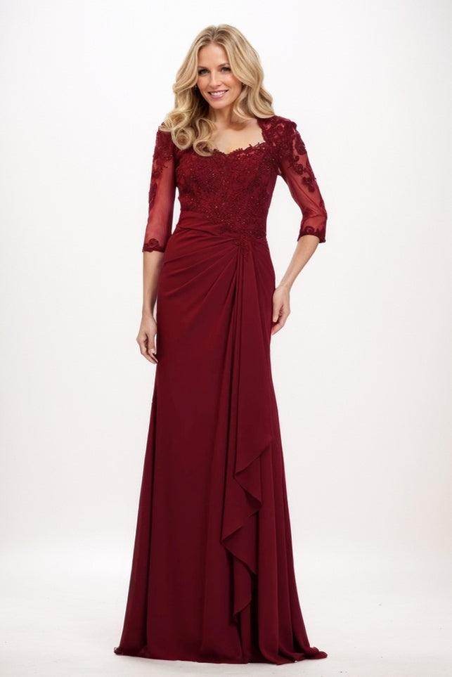 Trumpet-Mermaid Maxi Chiffon Mother Of The Bride Dress CM0324 - COCOMELODY