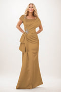 Trumpet-Mermaid Maxi Satin Mother of the Bride Dresses CM0385 - COCOMELODY