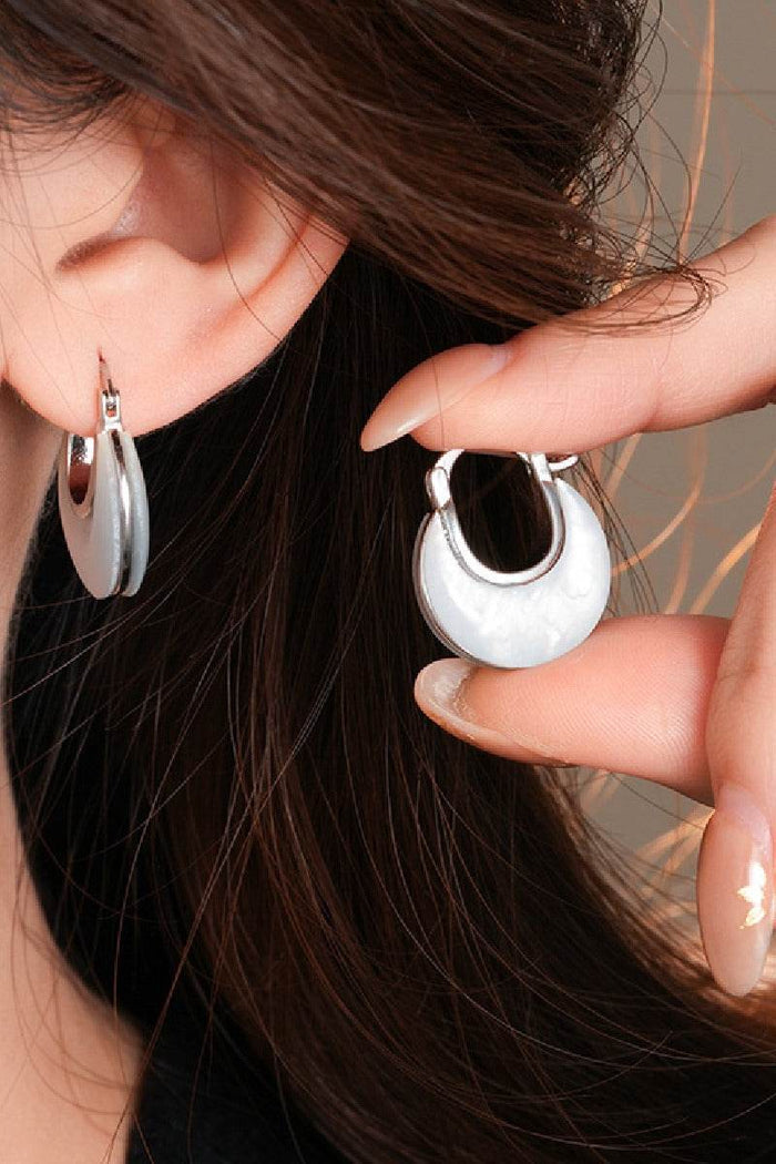 U-shaped bag mother-of-pearl earrings 868785939869 - COCOMELODY