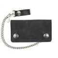 USA-Made UB410 6" Biker Wallet With Buffalo Snaps: 6" Biker Wallet W/Bu