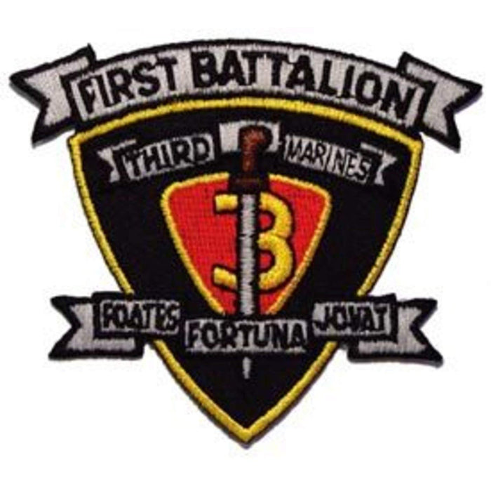 USMC 1st Bn 3rd: EagleEmblems PM0460 Patch-USMC,01ST BN 3RD (3'')