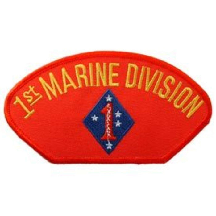 USMC Hat 1st Div: EagleEmblems PM1386 Patch-Usmc,Hat,001ST DIV