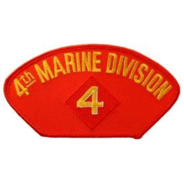 USMC Hat 4th Div: EagleEmblems PM1388 Patch-USMC,Hat,004TH DIV