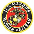 USMC Woman Vet: Marine Corps Woman Veteran Iron On Patch 3"