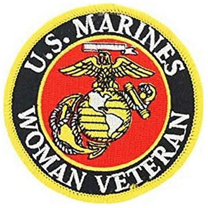 USMC Woman Vet: Marine Corps Woman Veteran Iron On Patch 3"