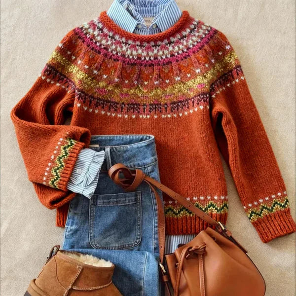 Valerie - Nordic Pattern Knit Sweater