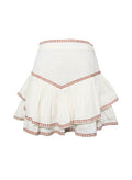 Skirts Scarlett Poppies Vannie Mini Skirt Papyrus / Burnt Orange Apoella