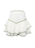 Skirts Scarlett Poppies Vannie Mini Skirt Papyrus / Calla Green Apoella