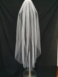 Veil 400: Cut edge veil waltz length