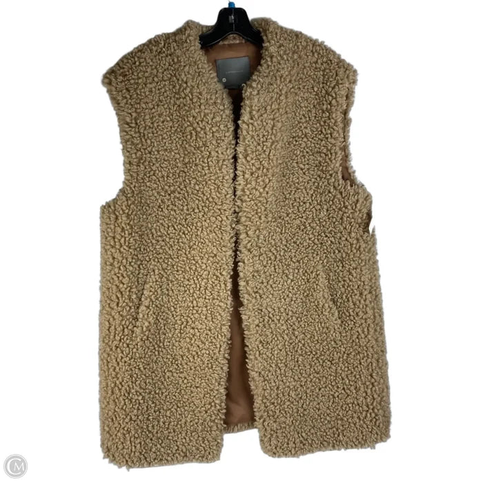 Vest Faux Fur & Sherpa By Anthropologie In Brown, Size: 10