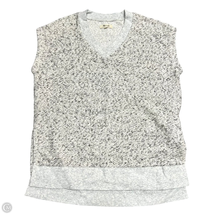 Vest Sweater By Madewell In Grey & White, Size: Xs