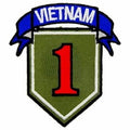 Vietnam 001ST Div Patch: EagleEmblems PM0795 Patch-Vietnam,001ST DIV