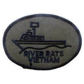 Vietnam River Rats Patch: EagleEmblems PM0019 Patch-Vietnam,River Rats (Subdued) (3'')Perfect Purchase for a Gift