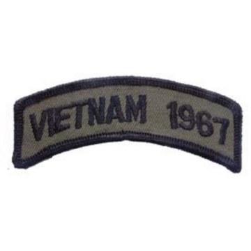 Vietnam Tab 1967 Patch: EagleEmblems PM0828 Patch-Vietnam,Tab,1967 (Subdued) (3