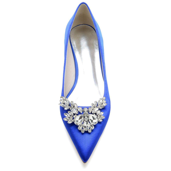 White Satin Pointy Shoes CK0279 - COCOMELODY