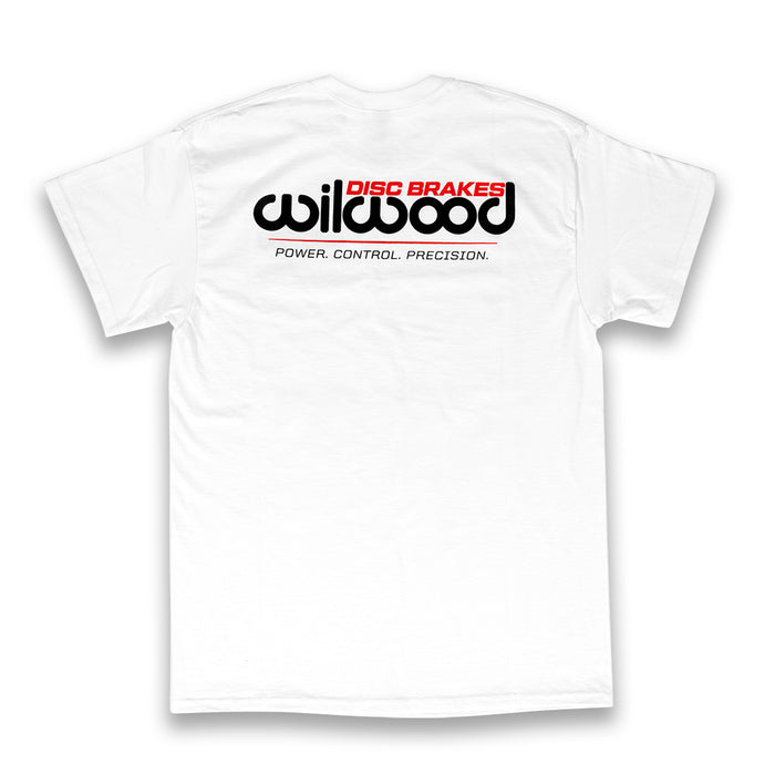 Wilwood Disc Brakes White Short‑Sleeve T‑Shirt — Wear the Legacy of Performance