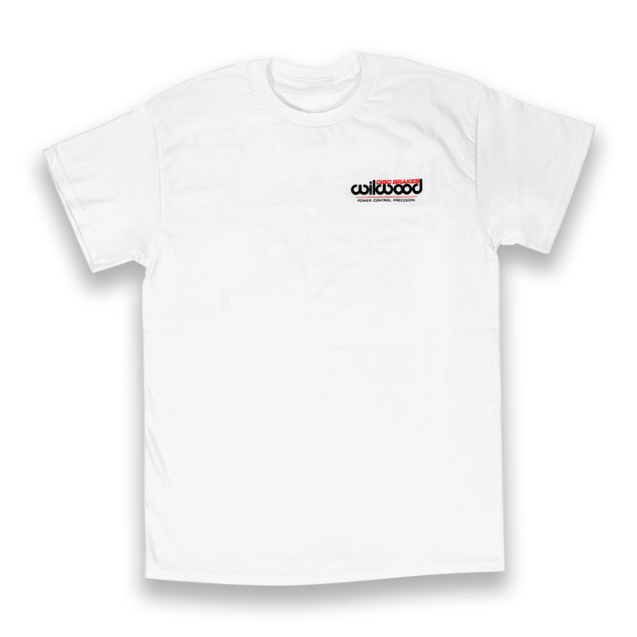 Wilwood Disc Brakes White Short‑Sleeve T‑Shirt — Wear the Legacy of Performance