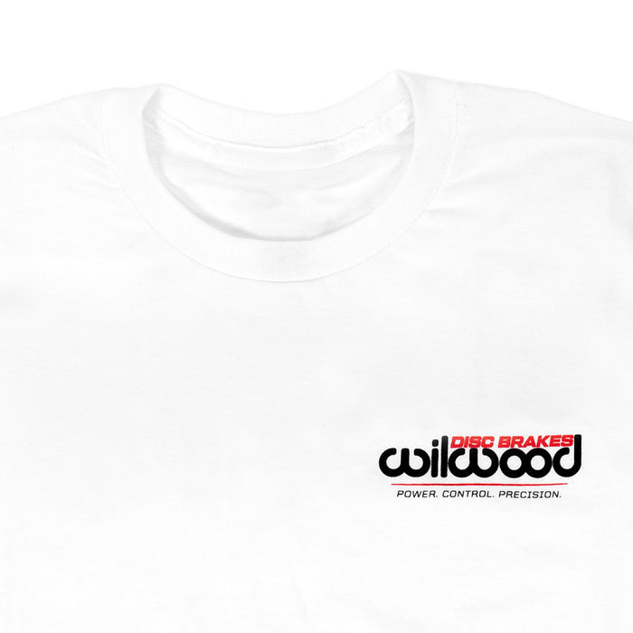 Wilwood Disc Brakes White Short‑Sleeve T‑Shirt — Wear the Legacy of Performance