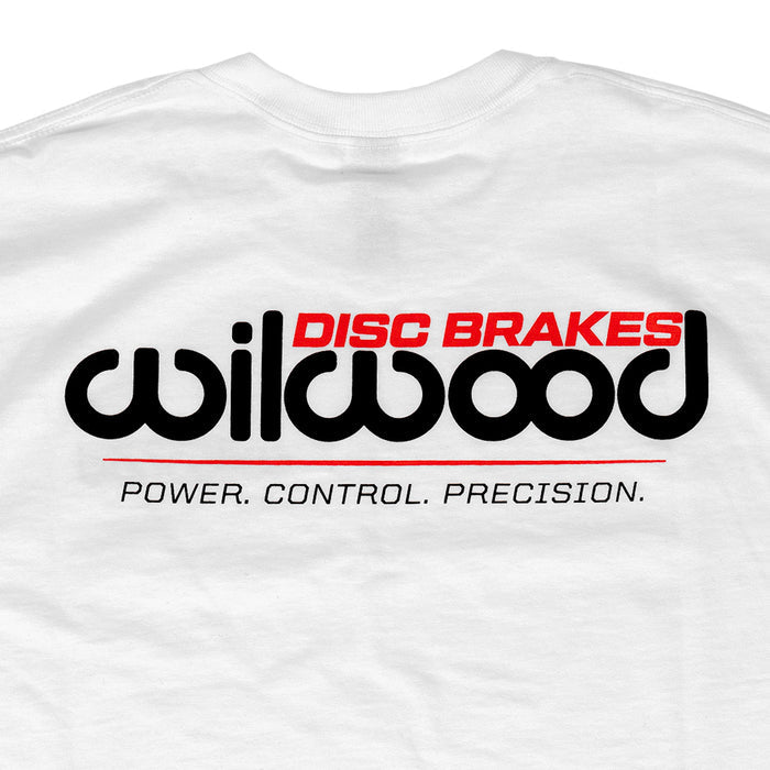 Wilwood Disc Brakes White Short‑Sleeve T‑Shirt — Wear the Legacy of Performance