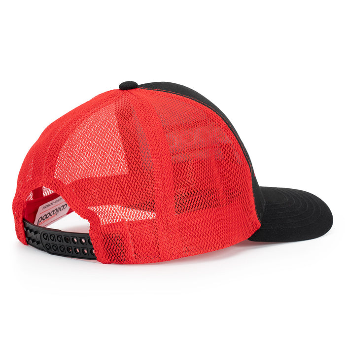Wilwood Mesh Hat - Formed Bill Black and Red