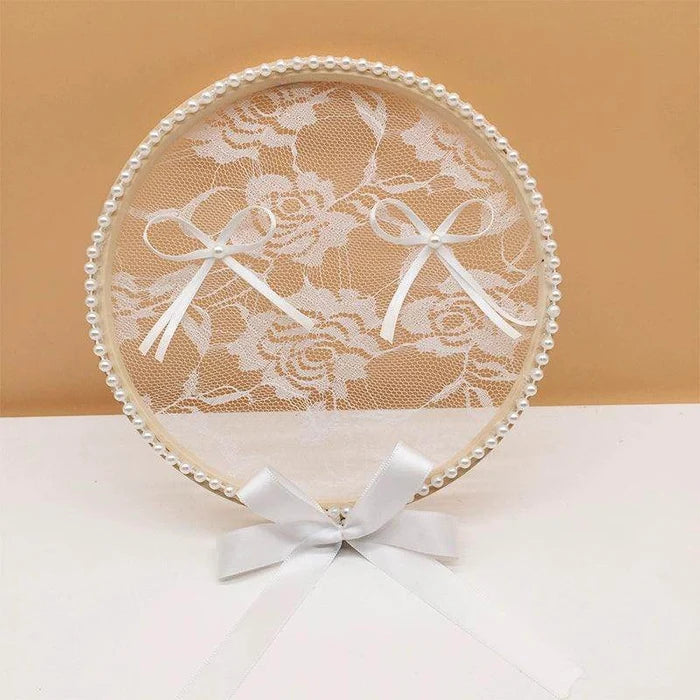 Wooden ring with lace ring pillow 581421564395 - COCOMELODY