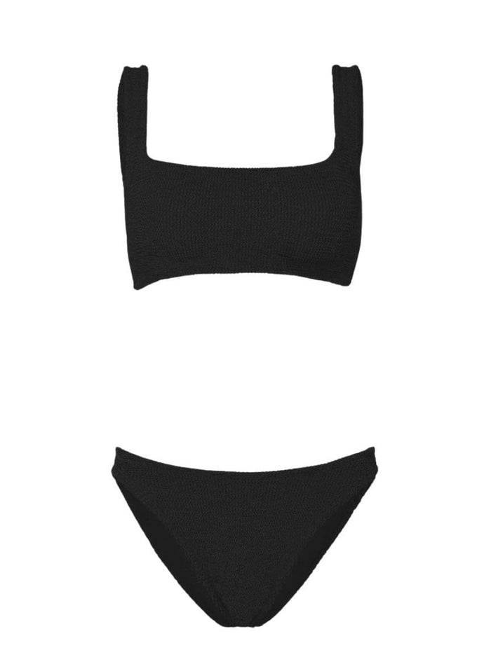 Bikini Hunza G Xandra Athletic High Waist Bikini Black O/S / Black Apoella