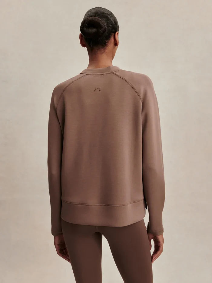 Sweater Varley Zosia Crew Neck Midlayer Sweater Coffee Quartz Apoella